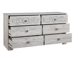 Paxberry Whitewash 6-Drawer Dresser -Home Style Shop 810591798 3