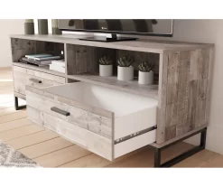 59" Neilsville Multi-Gray TV Stand -Home Style Shop 810592177 5