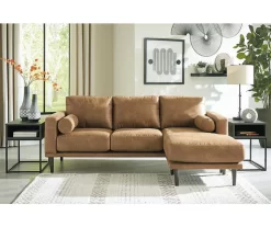 Signature Design By Ashley Arroyo Faux Leather Sofa Chaise -Home Style Shop 810594574 6 1