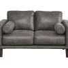 Arroyo Smoke Faux Leather Loveseat