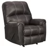 Kincord Midnight Faux Leather Rocker Recliner