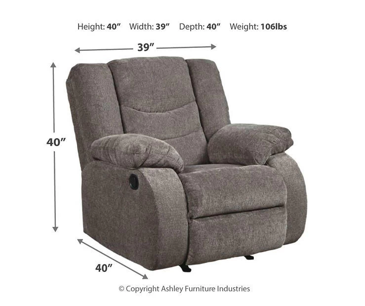 Tulen Gray Rocker Recliner 5 Tulen Gray Rocker Recliner - Image 5