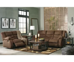Tulen Chocolate Reclining Sofa -Home Style Shop 810594622 810594623 3