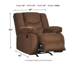 Tulen Chocolate Rocker Recliner -Home Style Shop 810594624 4