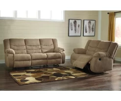 Tulen Mocha Reclining Loveseat -Home Style Shop 810594625 810594629 2 1