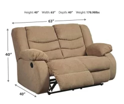 Tulen Mocha Reclining Loveseat -Home Style Shop 810594629 4 1