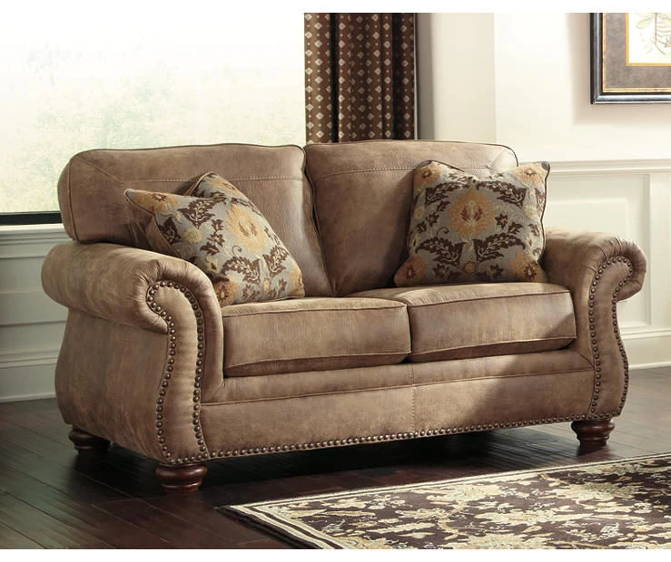 Larkinhurst Earth Faux Leather Loveseat 2 Larkinhurst Earth Faux Leather Loveseat - Image 2