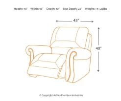 Larkinhurst Earth Faux Leather Rocker Recliner -Home Style Shop 810594645 5