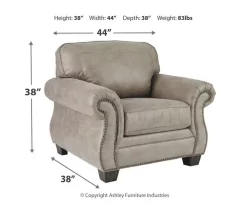 Olsberg Steel Faux Suede Armchair -Home Style Shop 810594671 3 1