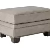 Olsberg Steel Faux Suede Ottoman