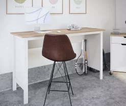 Evolution Vantage White & Weathered Oak Workbench -Home Style Shop 810597743 4