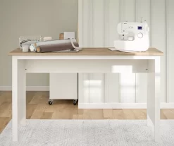 Evolution Vantage White & Weathered Oak Workbench -Home Style Shop 810597743 5