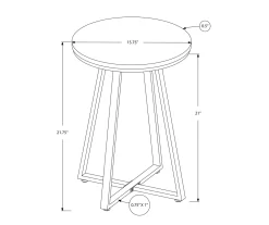 Monarch Metal Accent Table -Home Style Shop 810598398 A7