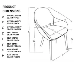 Mid-Century Modern Gray Faux Leather Dining Chairs, 2-Pack -Home Style Shop 810598715 A0 5