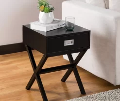 Glitzhome X-Leg End Table -Home Style Shop 810598717 A0 2
