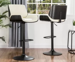 Glitzhome Mid-Century Modern Faux Leather Adjustable Bar Stools, 2-Pack 24 Glitzhome Mid-Century Modern Faux Leather Adjustable Bar Stools, 2-Pack -Home Style Shop 810598738 A0 2