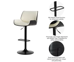 Glitzhome Mid-Century Modern Faux Leather Adjustable Bar Stools, 2-Pack 22 Glitzhome Mid-Century Modern Faux Leather Adjustable Bar Stools, 2-Pack -Home Style Shop 810598738 A0 5