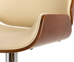 Glitzhome Mid-Century Modern Faux Leather & Chrome Adjustable Bar Stools, 2-Pack 27 Glitzhome Mid-Century Modern Faux Leather & Chrome Adjustable Bar Stools, 2-Pack -Home Style Shop 810598740 A0 4