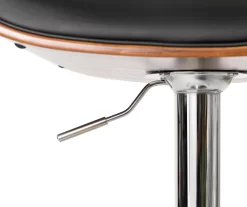 Glitzhome Mid-Century Modern Faux Leather & Chrome Adjustable Bar Stools, 2-Pack 35 Glitzhome Mid-Century Modern Faux Leather & Chrome Adjustable Bar Stools, 2-Pack -Home Style Shop 810598742 A0 5