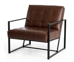 Glitzhome Modern Industrial Faux Leather Accent Chairs, 2-Pack 27 Glitzhome Modern Industrial Faux Leather Accent Chairs, 2-Pack -Home Style Shop 810598913 A0 4