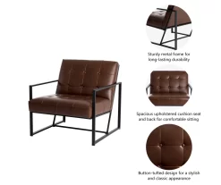 Glitzhome Modern Industrial Faux Leather Accent Chairs, 2-Pack 30 Glitzhome Modern Industrial Faux Leather Accent Chairs, 2-Pack -Home Style Shop 810598913 A0 7