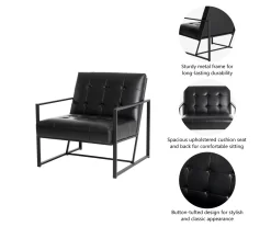 Glitzhome Modern Industrial Faux Leather Accent Chairs, 2-Pack 23 Glitzhome Modern Industrial Faux Leather Accent Chairs, 2-Pack -Home Style Shop 810598914 A0 7