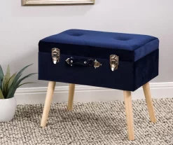 Glitzhome Velvet Suitcase Storage Stool -Home Style Shop 810598944 A0 2
