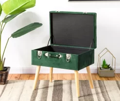 Glitzhome Velvet Suitcase Storage Stool -Home Style Shop 810598947 A0 2