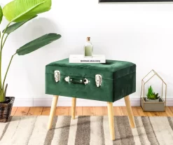 Glitzhome Velvet Suitcase Storage Stool -Home Style Shop 810598947 A0 3