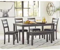 Fairview 6-Piece Dining Set With Bench -Home Style Shop 810599355