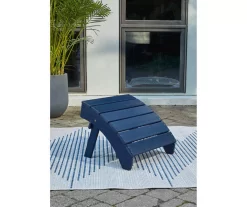 Sundown Treasure Blue Slat Ottoman -Home Style Shop 810599450 3