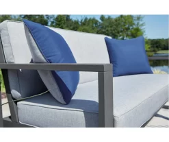 Fynnegan Gray Wood Cushioned Patio Loveseat & Coffee Table Set -Home Style Shop 810599482 7