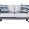 Amora Wood Look Cushioned Patio Loveseat
