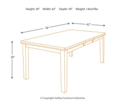 Ralene Extension Leaf Dining Table -Home Style Shop 810599579 5