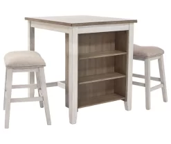 Nutley 3-Piece Storage Counter-Height Dining Set