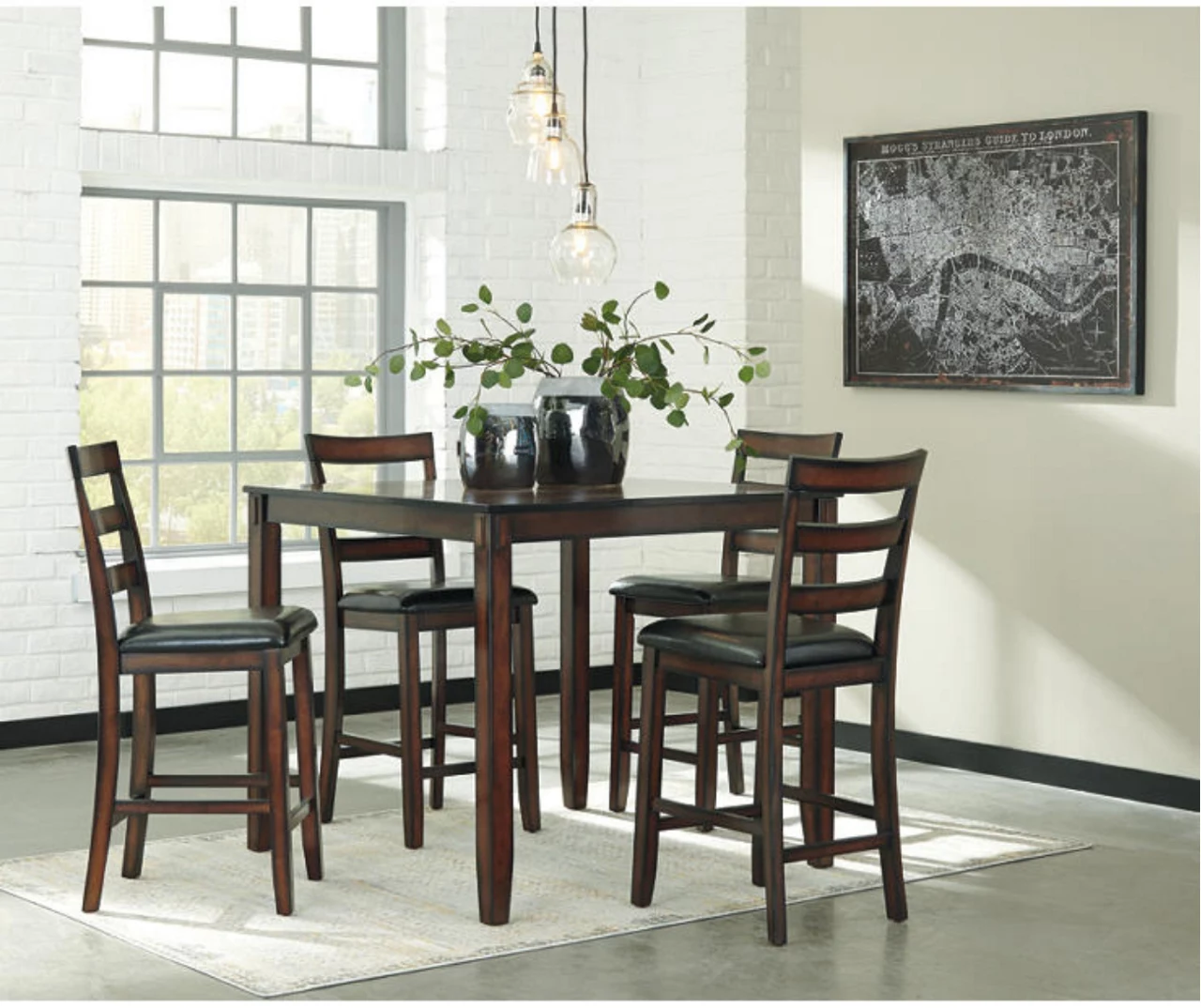 Coviar 5-Piece Counter-Height Dining Set 3 Coviar 5-Piece Counter-Height Dining Set - Image 3