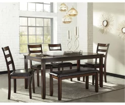 Coviar 6-Piece Dining Set With Bench -Home Style Shop 810599628 2