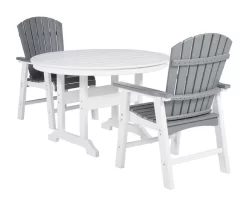 Transville Gray & White Wood Look Patio Dining Chairs, 2-Pack 15 Transville Gray & White Wood Look Patio Dining Chairs, 2-Pack -Home Style Shop 810601930 1