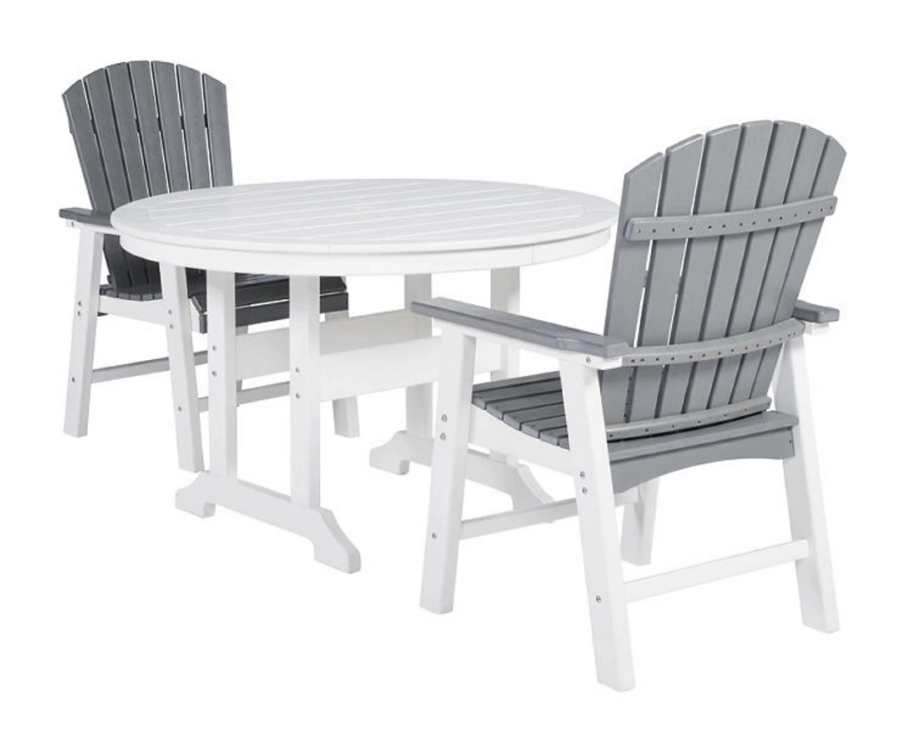 Transville Gray & White Wood Look Patio Dining Chairs, 2-Pack 8 Transville Gray & White Wood Look Patio Dining Chairs, 2-Pack - Image 8