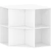 White 6-Cubby Corner Cube Organizer