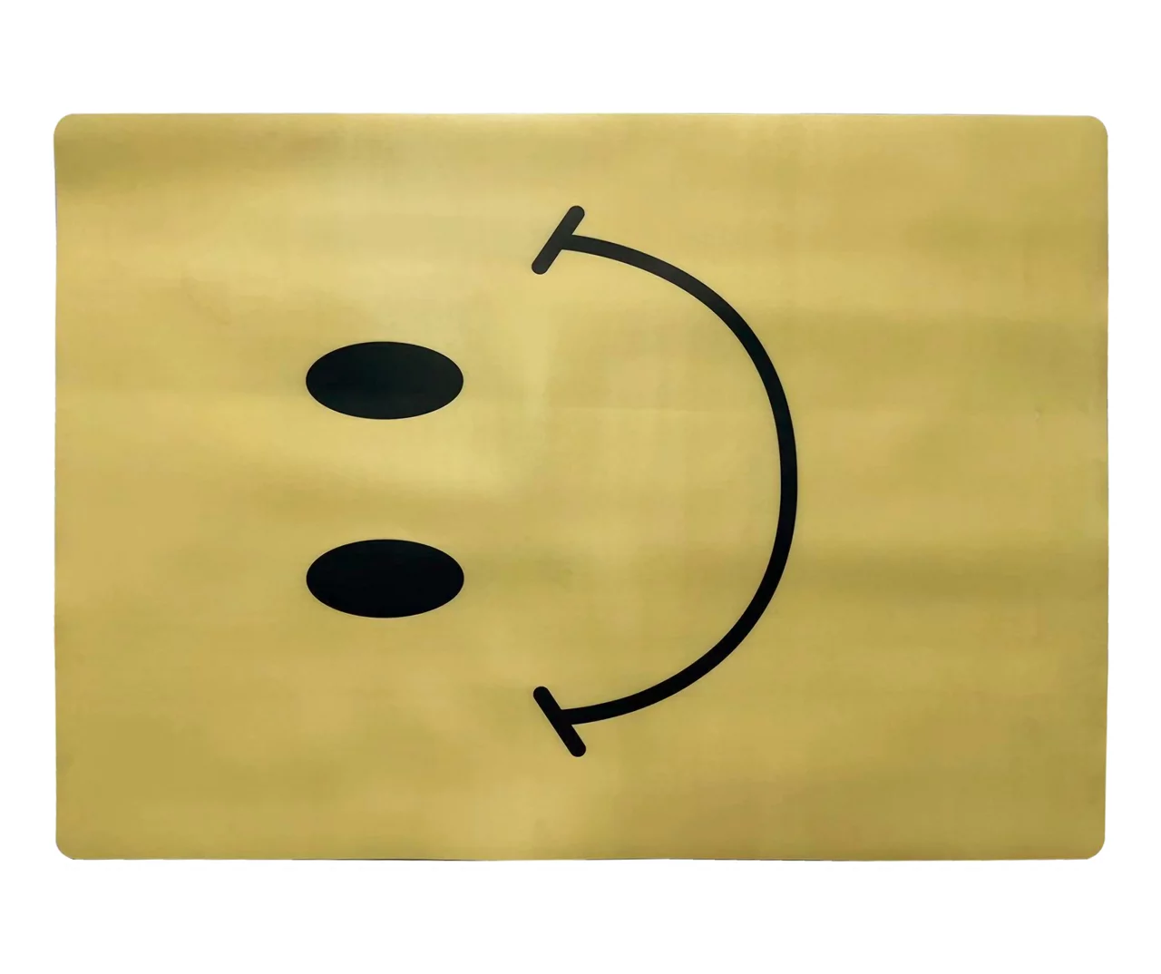Yellow Smiley Face Desk Mat, (34" X 47") 1 Yellow Smiley Face Desk Mat, (34" X 47")