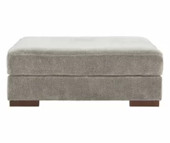 Bayless Smoke Oversize Accent Ottoman -Home Style Shop 810612199 2