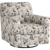 Abney Floral Swivel Accent Chair