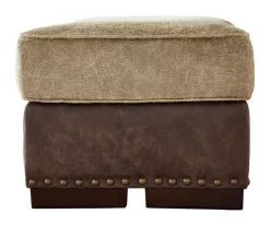 Alesbury Brown Faux Leather Ottoman 7 Alesbury Brown Faux Leather Ottoman -Home Style Shop 810612254 3