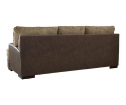 Alesbury Brown Faux Leather Sofa -Home Style Shop 810612256 2