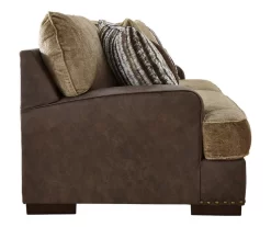 Alesbury Brown Faux Leather Sofa -Home Style Shop 810612256 4
