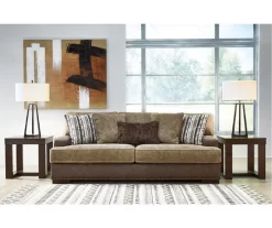 Alesbury Brown Faux Leather Sofa -Home Style Shop 810612256 5
