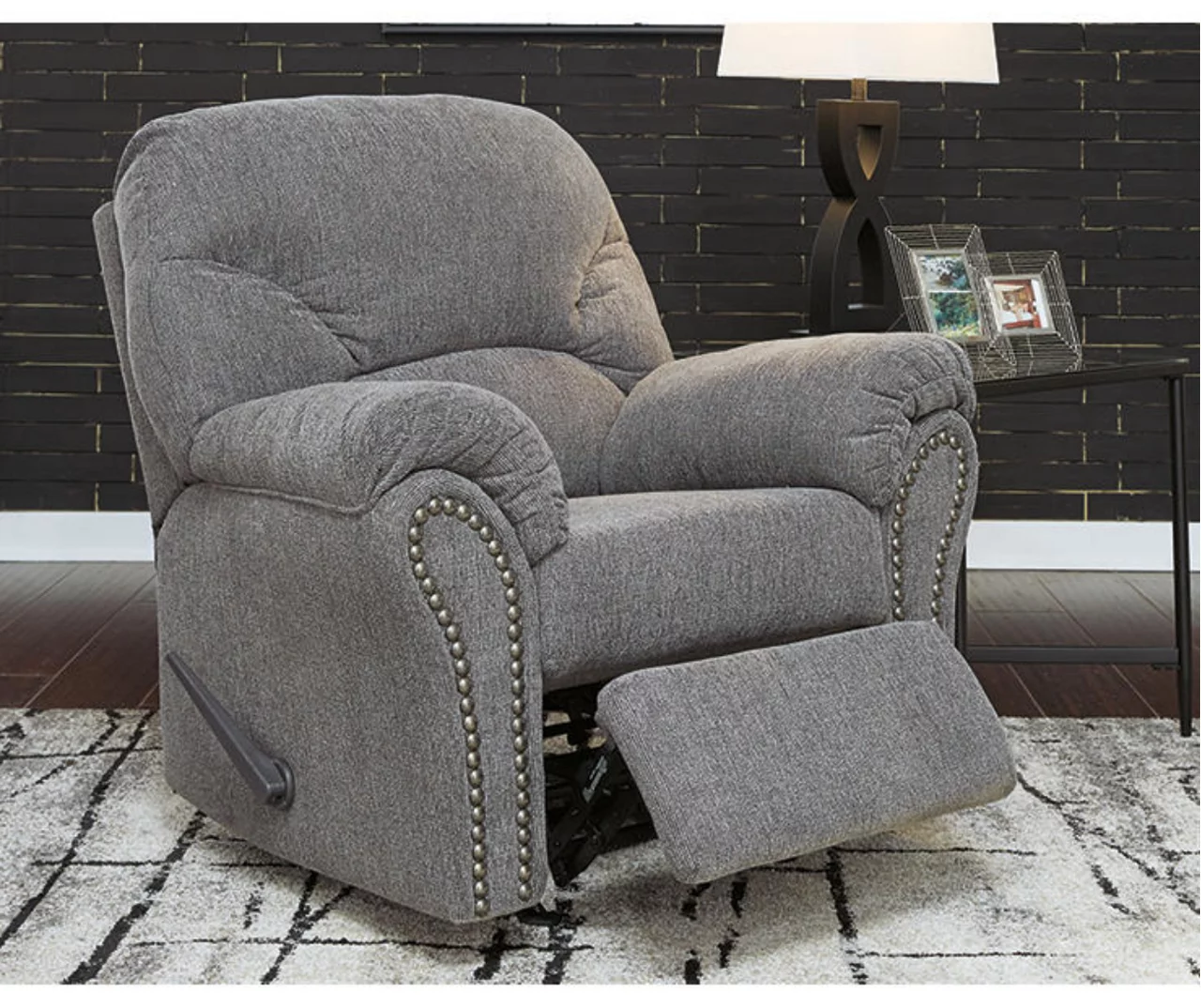 Allmaxx Gray Rocker Recliner 3 Allmaxx Gray Rocker Recliner - Image 3