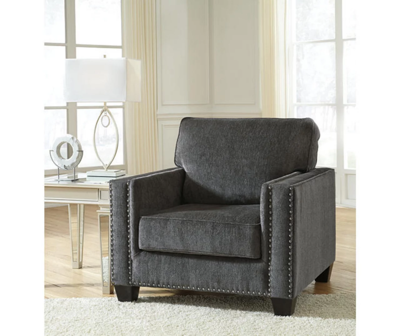 Gavril Smoky Gray Armchair 3 Gavril Smoky Gray Armchair - Image 3