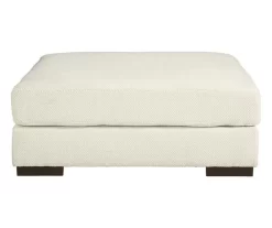 Zada White Oversize Accent Ottoman -Home Style Shop 810612391 2